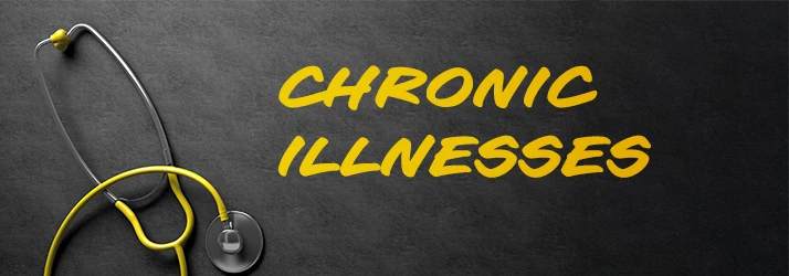 Stethoscope with text chronic illnesses, representing functional medicine chronic care
